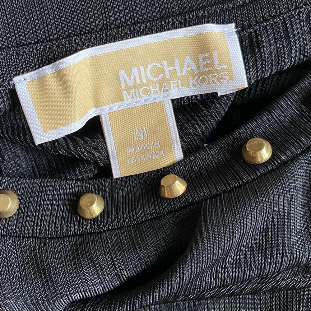 Michael Kors Black Top with Gold Studs - Picture 5 of 9